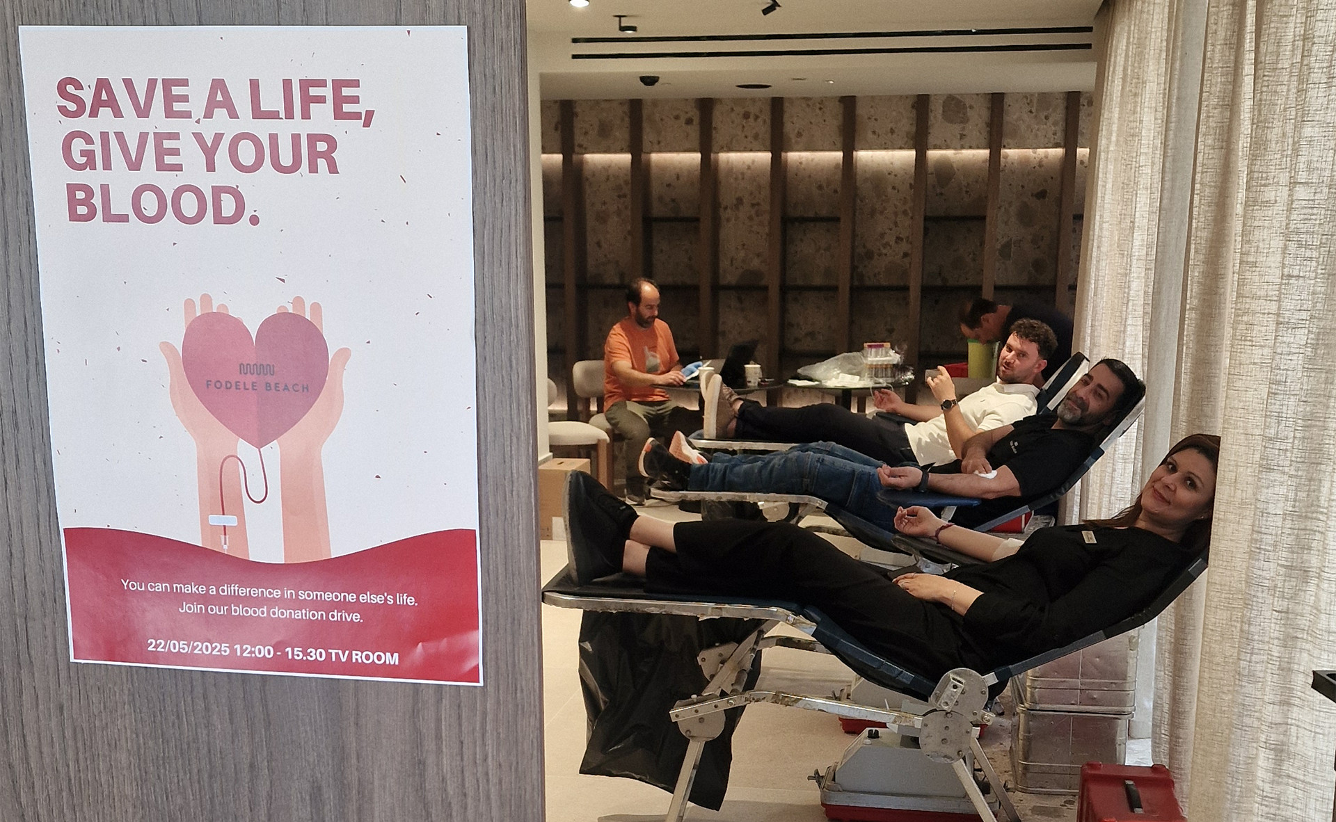 ❤️ Blood Donation Day at Fodele Beach Hotel: Giving Back, Giving Life